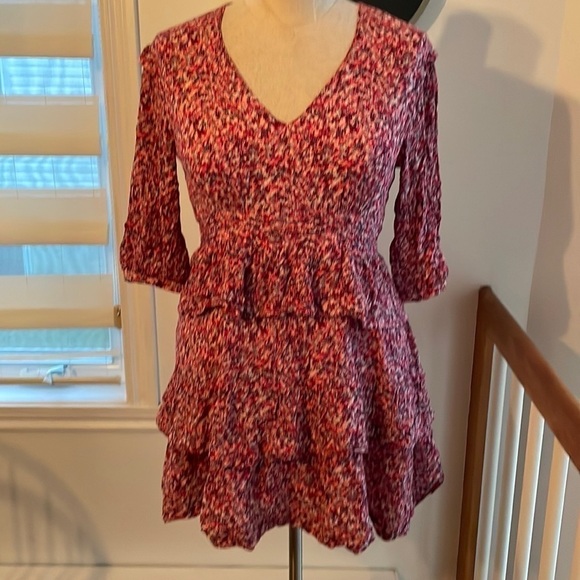 🌸 Ba&Sh Pink “Nina” V-Neck Tiered Mini Dress – Size M 🌸 - Picture 7 of 16